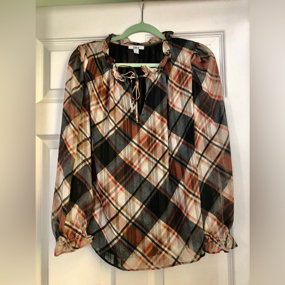 Flowy Plaid Sirt